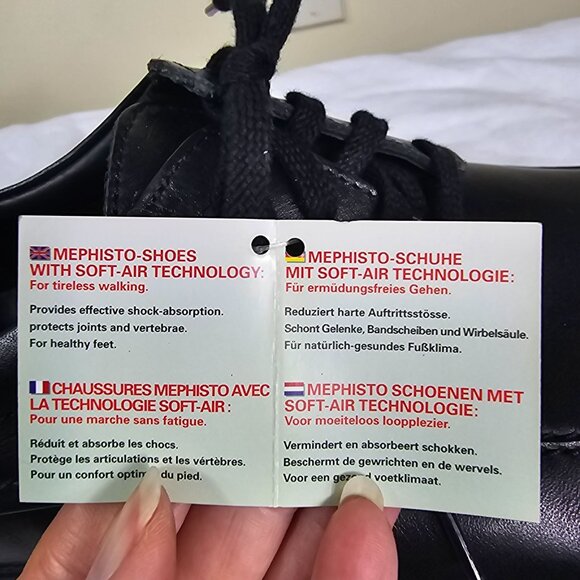 Mephisto Agazio Oxford Shoes Mens 7 US Black Leather Lace Up Air Jet Comfort - Picture 11 of 11